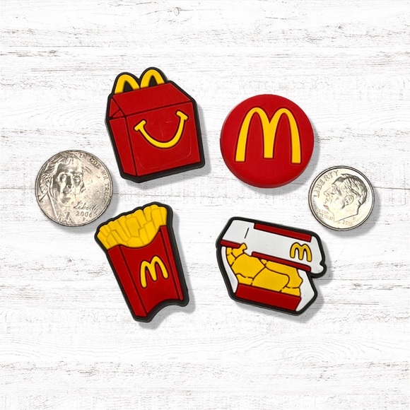 4pc McDonald’s Croc Charm bundle | Crocs | Shoe Charms - Picture 2 of 2